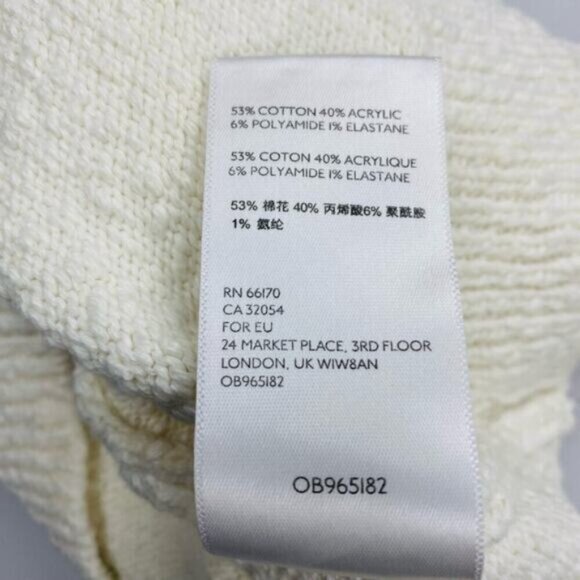 URBAN OUTFITTERS Molly One-shoulder Ruffle Cropped Top Sz Medium Ivory - Picture 5 of 5